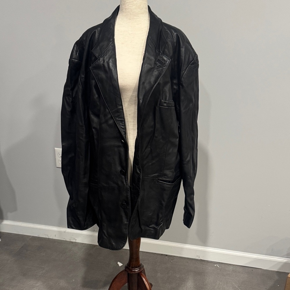 Harley Davidson Mens Black Blazer Leather Jacket XXL